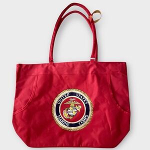 United States Marine Corps Tote Bag Red USMC Eagle Globe Anchor Military‎ New